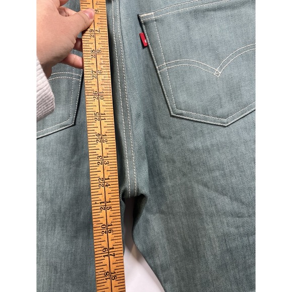 Levi's 501 Shrink-To-Fit Jeans Mens 34x30 Green Straight Leg Button Fly NWT - Picture 3 of 10